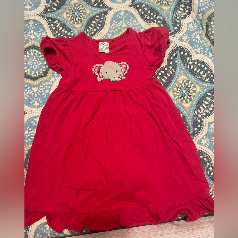 Girls size 5 stitchy fish crimson tide dress